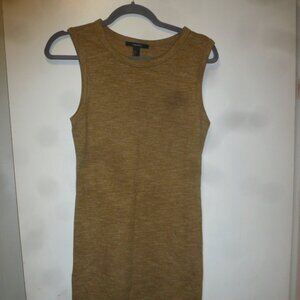 Ribbed Knit Forever 21 Sleeveless Dress with rounded raw hem
